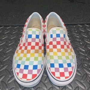 Vans Checkered Multi-Color slip on